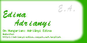 edina adrianyi business card
